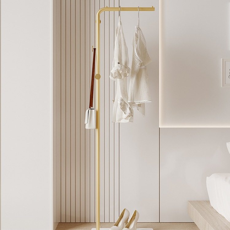 Simple Bedroom Coat Rack Floor-Standing Bedside Clothes Rack Living Room Rental House Clothes Rack Home Light Luxury Clothes Rack