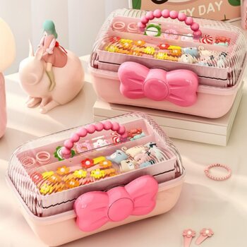 Goka Storage Box Children's Hair Accessories Storage Box Stationery Box Art Student Storage Box Desktop Handmade Toy Storage Box