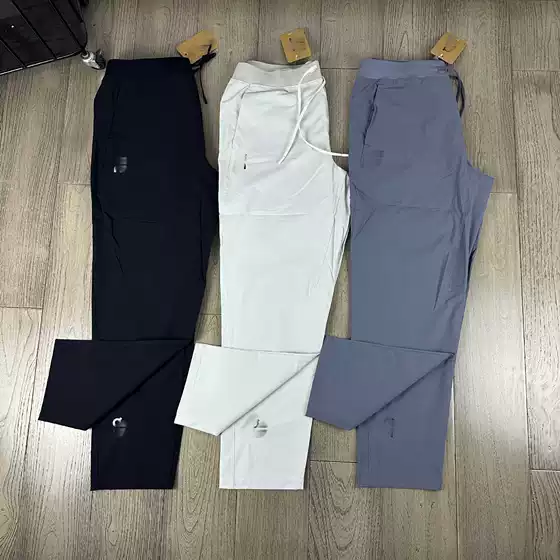 Cross border foreign trade supply summer new outdoor elastic waisted casual pants, waterproof, lightweight, high elasticity straight leg pants, trendy