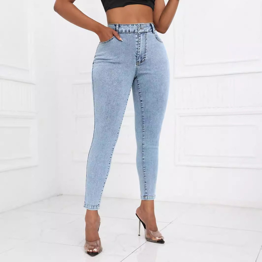 Slim Fit Stretch Denim Jeans for Women Casual Style Comfortable Fabric Versatile Use Ready to Ship
