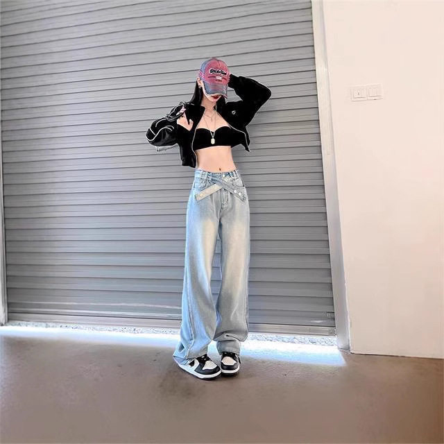 High Waisted Wide Leg Jeans for Women Loose Fit Trendy Design Spring Fall Style Wholesale Available