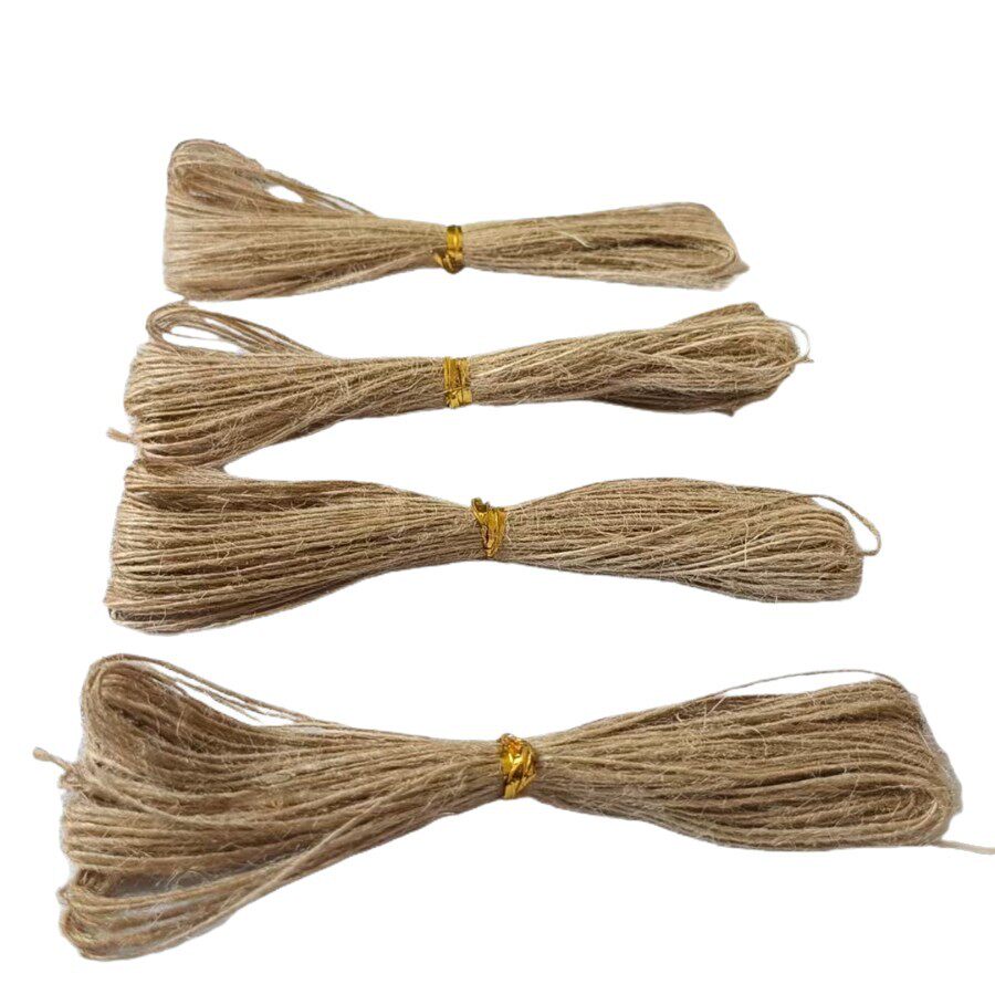Jingmu Hemp Rope DIY High-Quality Handmade Rope Natural Thick and Thin Hemp Rope Craft Decorations Tag Binding Rope Wholesale