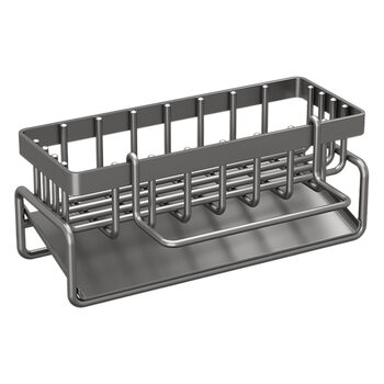 Kitchen storage rack sponge White cleaning cloth detergent storage rack table cloth rack sink drain rack stainless steel