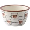 Cute Nixiong Ceramic Dinner Bowl Household Rice Small Bowl Children's Tableware One-person Diet Bowl suit