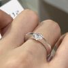 Advanced Sense Planet Zircon Matte Metal Ring Women's Niche Design Light Luxury Fashion Simple All-match Ring Ring