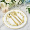 Amazon cross-border PS plastic UV plating golden disposable knife and fork spoon birthday wedding cross-border party tableware