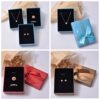 Jewelry Packaging Box for Rings, Earrings, Necklaces, Jewelry with Bow, Custom Logo Printing, Gift Box for Jewelry