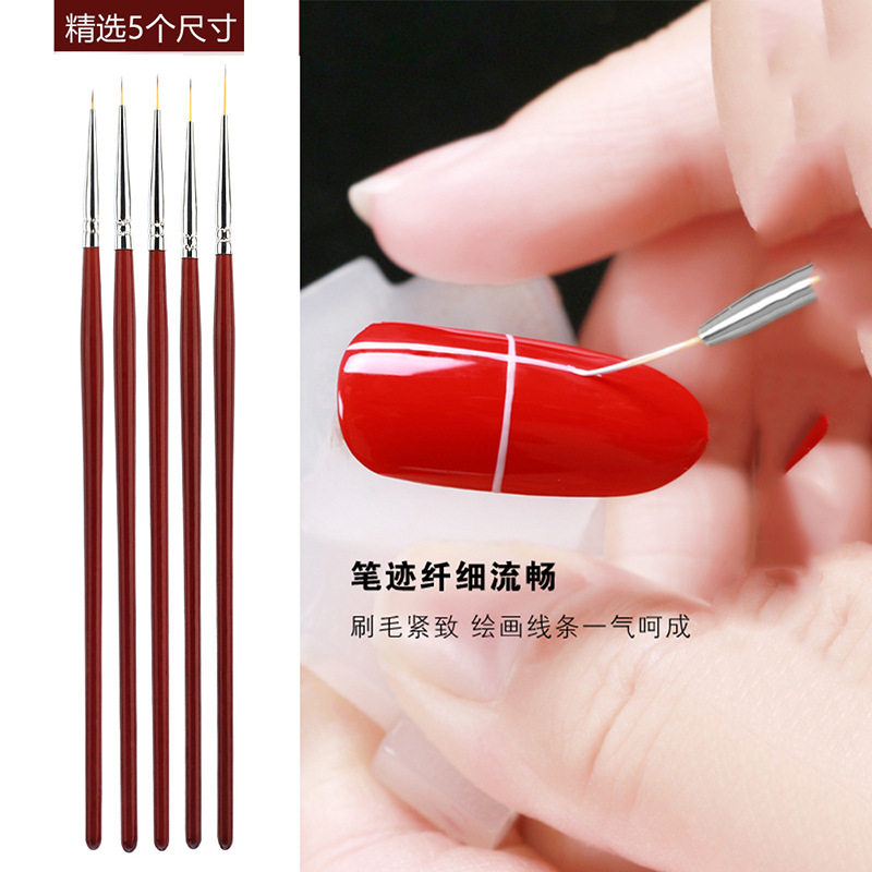 Manicure Tool Brush Set, Professional French Smudge Pen, Beginner String Light Therapy Pen, Complete Set of Painting Pens
