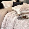 2 Classy American Thickeneded Milk Velvet Four-Piece Set with Carved Warm Coral Velvet Quilt Cover for Winter Double-Sided Velvet for Bed