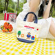 Miki Style Mommy Bag Baby Bag Canvas Satchel Lightweight Compact Large Capacity Mother and Baby Bag Outing Tote Bag Cartoon