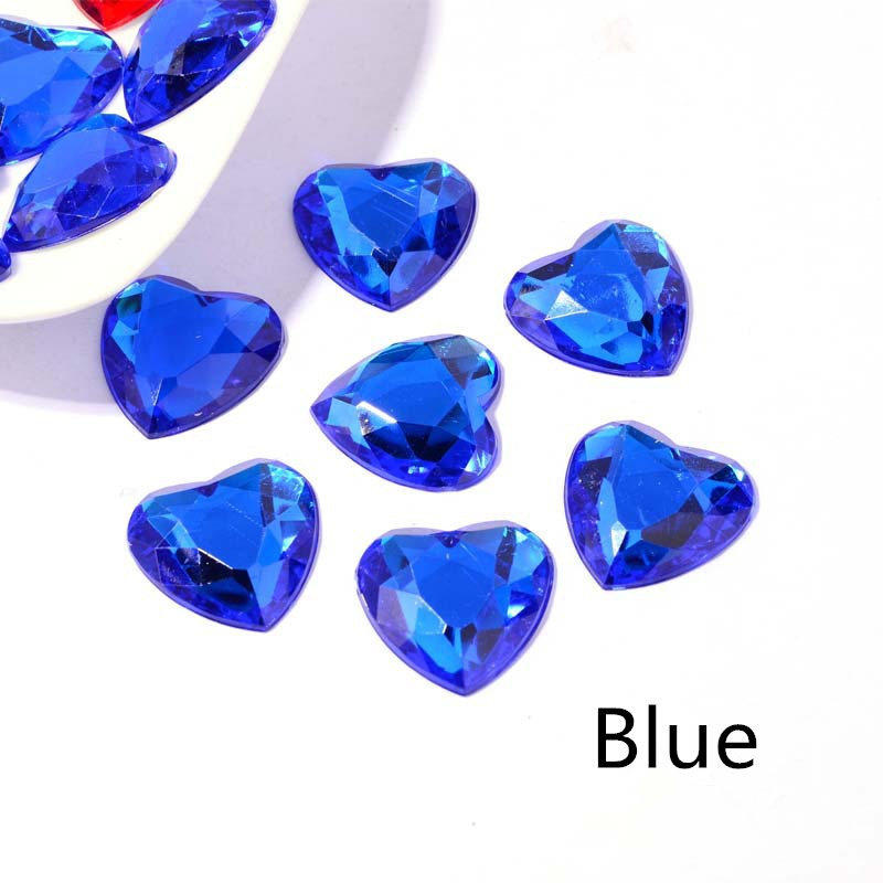 高亮钻6mm-20mm 心形 diy饰品配件手机贴钻 亚克力平底 桃心钻