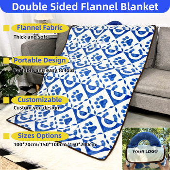 Cross-Border Amazon Pod Flannel Blanket Customized Winter Thick Double-Sided Fleece Blanket Office Nap Blanket