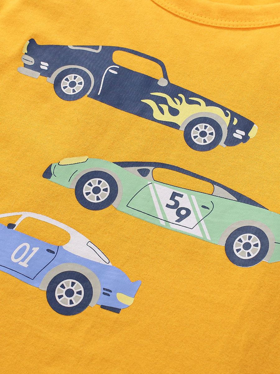 Short-sleeve Boys' Set, [Style] Kids' Outfit, Cute Car Summer Kids' Clothing