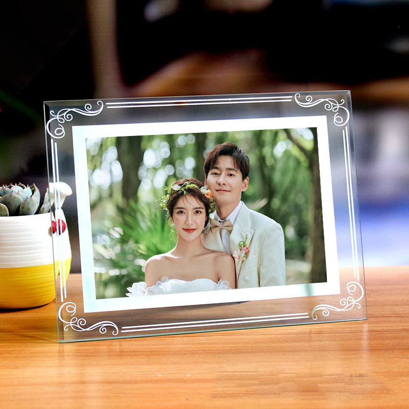 Yiwu Manufacturer Wholesale A4 Crystal Glass Picture Frame Photo Frame 6 Inch 78A4 Honor Certificate Wall Hanging Creative Frame