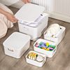 Desktop Organizing Plastic Storage Basket with Lid, Multi-Functional Storage Box, Portable Dust-Proof Toy and Snack Storage Box