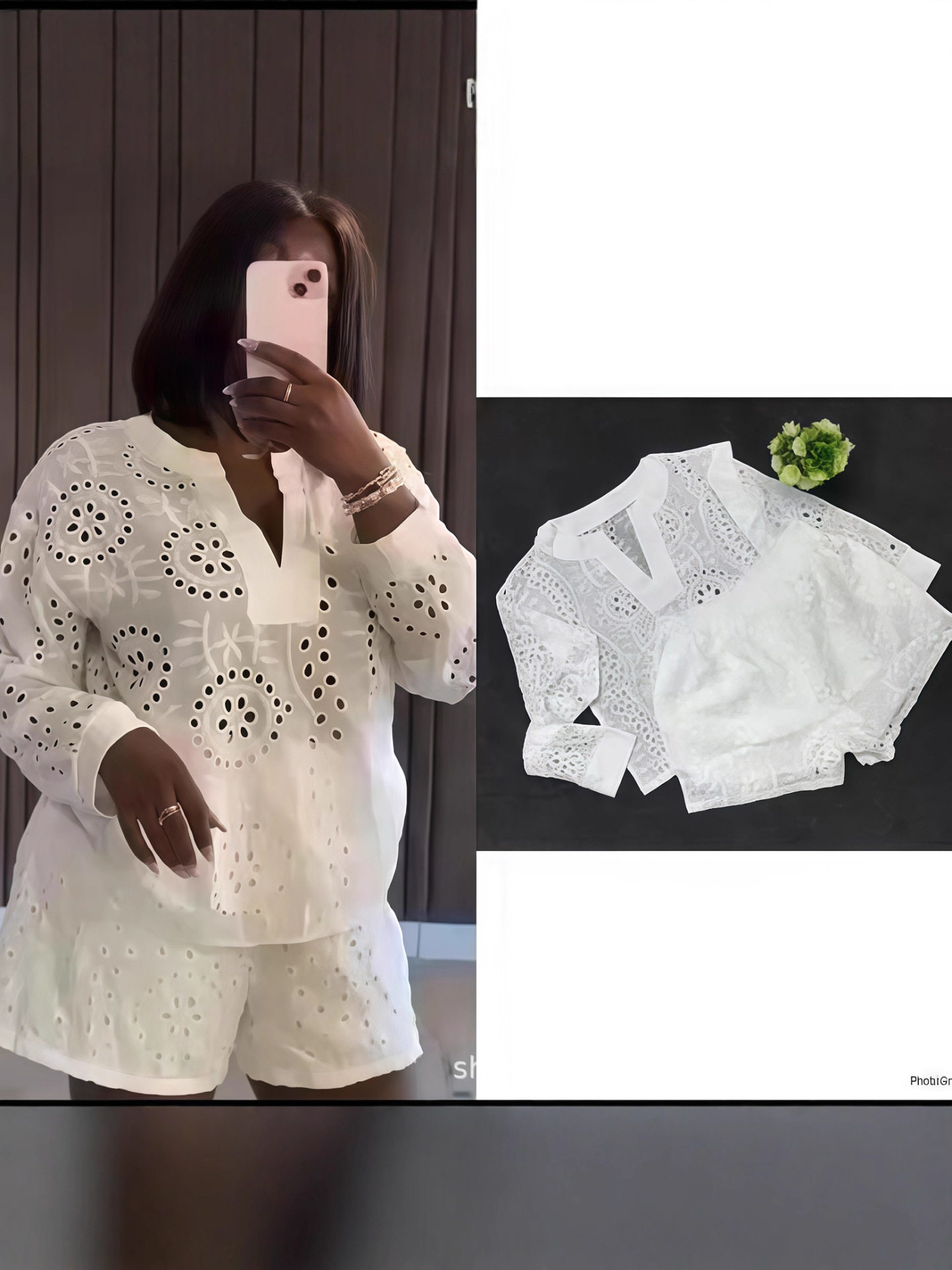 European and American Cross-Border Women's Clothing New Style 2025 Spring Pure Color Long-Sleeved V Neck Top Waist Shorts Casual Two-Piece Set for Women