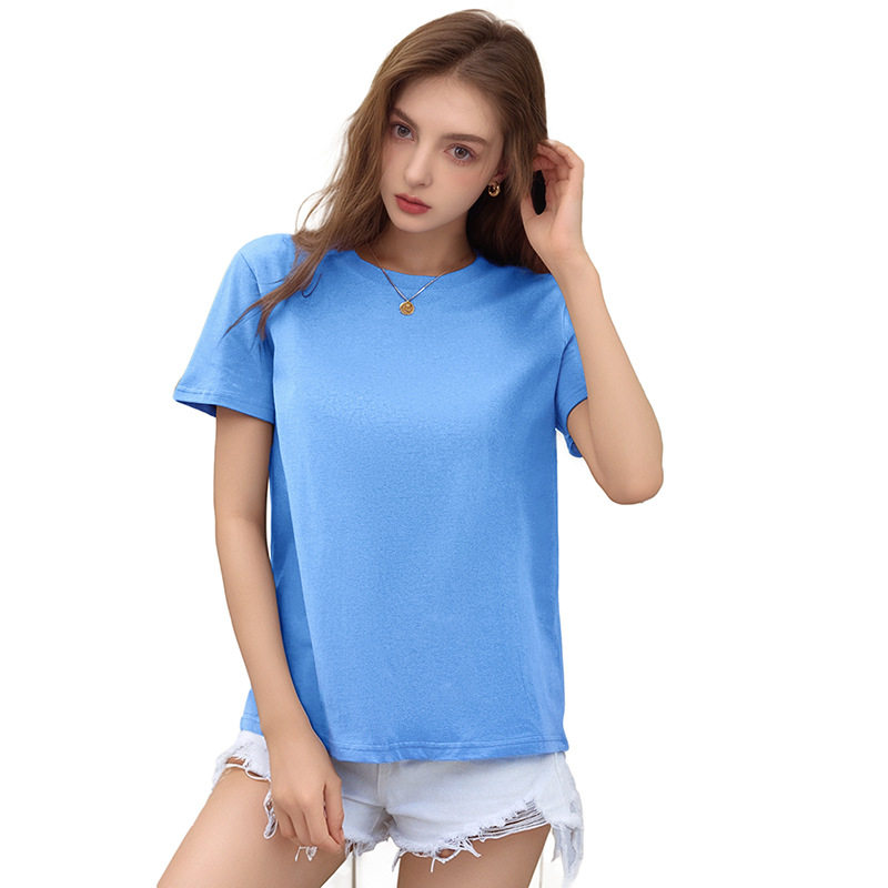 Casual White Short Sleeve T Shirt Loose Fit Round Neck Summer Style Perfect for Everyday Wear Wholesale Available