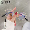Jett 3447 Artistic Anti-blue Light Flat Glasses Metal Myopia Frame Glasses Frame Open Ball Oval Anti-blue Light Glasses