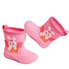 Children's Mid-Calf Waterproof Non-Slip Rain Boots for Small, Medium and Large Kidsren, Student Rubber Shoes, Baby Cute Rabbit Cartoon Water Boots Leather Batch