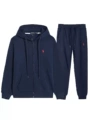 Zipper navy blue suit red label