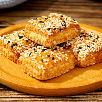 Yam Pumpkin Crisp Mille-Feuille Snack Black Sesame Non-Fried Baked Meal Replacement Pastry Yam Pumpkin Crisp