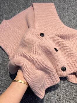 Sleeveless Cardigan Knitted Vest Spring Autumn Autumn Winter New Style Waistcoat Sweater Commuting Young Sports New Chinese Style