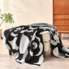 Light Luxury and Simple Camellia Knitted Blanket, Soft and Skin-Friendly Spring and Summer Office Nap Air-Conditioned Blanket Gift Blanket