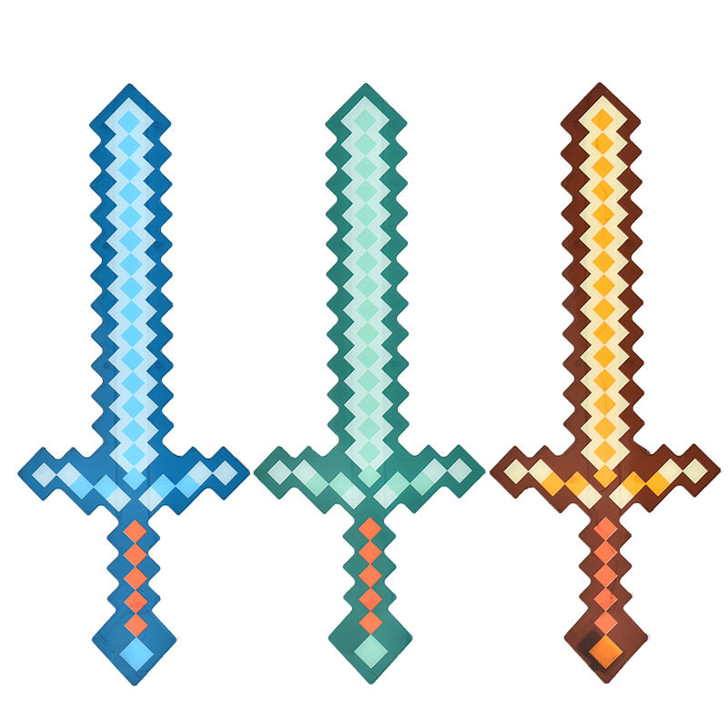 我的MC世界钻石剑镐玩具武器mc游戏世界马赛克发光剑水晶剑解压