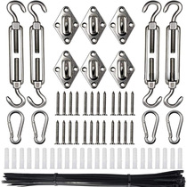 Outdoor Stainless Steel Sunsail Accessories Flower Basket Screw Tightener Spring Hook Screws Shading Tent Sower