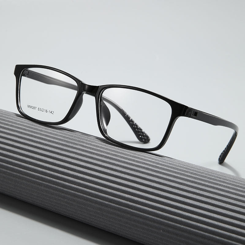 Ultra light tr90 glasses frame wholesale screwless transparent men's and women's myopia glasses frame elastic paint comfortable flat lens