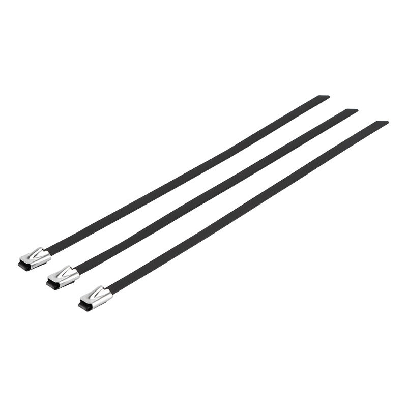 Plastic Coated 304 Stainless Steel Cable Tie 5.6*300mm Self-Locking Metal Marine Cable 316 Tightener 9*200mm