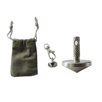 Cross-Border Supply Stainless Steel Keychain Portable Spinning Top Toy Christmas Gift Stress Relief Toy for Teenagers