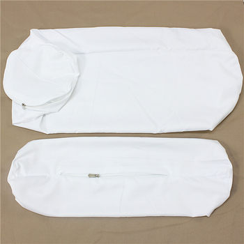 Cylindrical Pillow Inner Cover Pillow Core Cover Pure White Sanding Fabric Cylindrical Cover Candy Long Pillow Inner Cover Spot