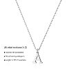 Cross-Border Hot-Selling A-Z Stainless Steel 26-Letter Alphabet Necklace for Women, New Style Box Clavicle Chain, Non-Fading, Stackable