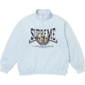 E604 half-zip sweatshirt stand collar sky blue
