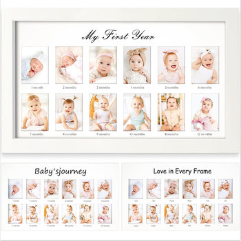 Amazon's Same Baby Multi-Grid Commemorative Photo Frame Baby's 12Th Anniversary Photo Combination Creative Picture Frame