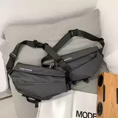 Messenger Bag Men's fashion brand large capacity motorcycle shoulder bag fashion functional chest bag magnetic suction buckle riding sports messenger bag