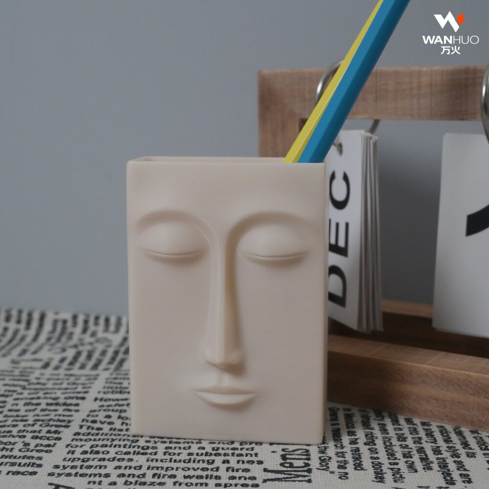 高级感艺术人脸花瓶软装家居装饰品摆件跨境热销3D打印笔筒摆件