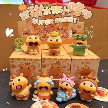 Blind Box Capybara Lulu Trendy Toy Internet Celebrity Creative Cute Ornament Figurine 3D Doll Blind Bag Wholesale Toy