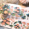 Wholesale of Cultural and Creative Pet Tape with Chinese Style for Journaling, Lotus Landscape Journaling Materials, Ancient Style DIY Full Roll Journaling Tape