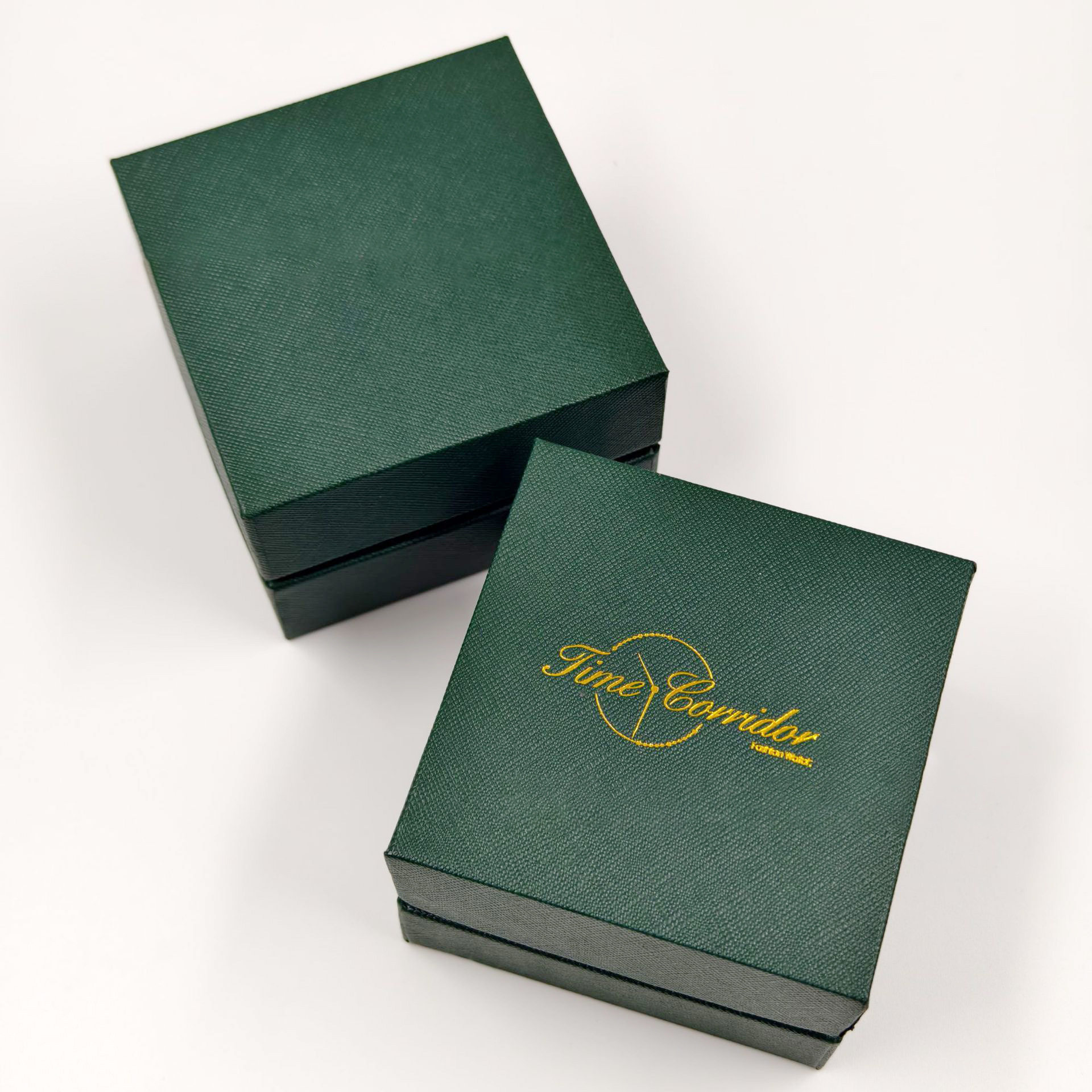 High-End Heaven and Earth Cover Watch Box Green Jewelry Jewelry Packaging Box Companion Gift Box Special Paper Ready-Made Watch Jewelry Box