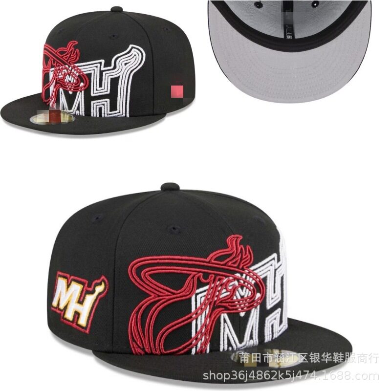 NBA Lakers Heat Warriors Basketball Baseball Hat Embroidered Celtics Hip Hop Flat Hat Outdoor