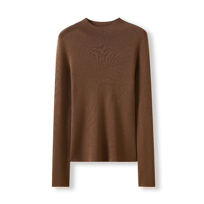 秋冬上新女装岛精无缝机洗美丽诺羊毛衫新澳纱线修身针织衫打底衫