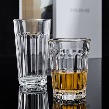 Libby European-Style Heat-Resistant Glass Water Cup Tea Cup Creative Striped Western Restaurant Juice Cup Thickened Ktv Beer Cup