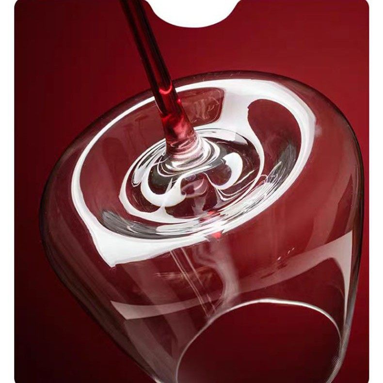 Black Bow Tie Crystal Glass Red Wine Glass with Black Base, Liquor Glass with Red Stem, Sake, Bordeaux Champagne Glass, Grape Tall Glass