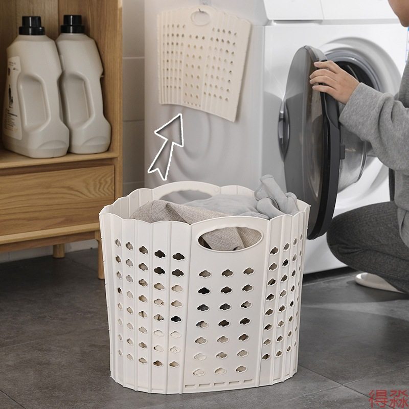 Folding Dirty Clothes Basket Dirty Clothes Basket Toy Storage Basket Dirty Clothes Bucket Gap Hand-held Bathing Clothes Basket