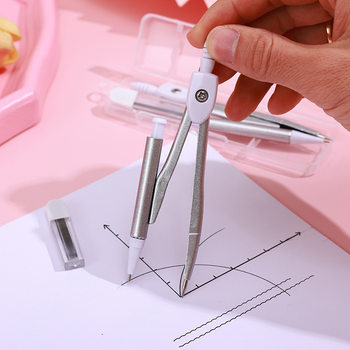 Little Frog New Student Compass 2-Piece Set Exam Drawing Primary School Student Learning Compass Set Wholesale Stationery