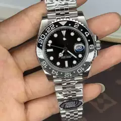 Clean Factory Wholesale Gmt Greenwich Automatic Mechanical Watch Black Gray 3285 Men's Watch Foreign Trade Dropshipping