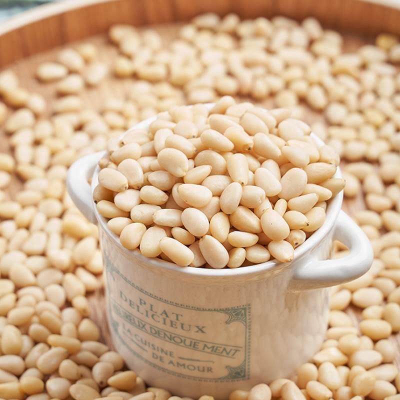 New Northeastern Pine Nuts, Raw and Cooked, No Additives, Pine Nuts, Bulk Nut Snacks, Pine Nut Meat in Cans/