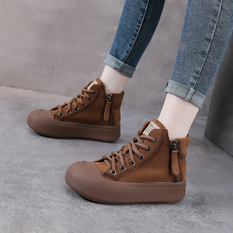(Mới) Mã A3172 Giá 1680K: Boot Cổ Thấp Nữ Wetdoe Hàng Mùa Xuân Thu Đông Phục Cổ Cổ Điển Đế Cao Giày Dép Nữ Chất Liệu Da Bò G05 Sản Phẩm Mới, (Miễn Phí Vận Chuyển Toàn Quốc).